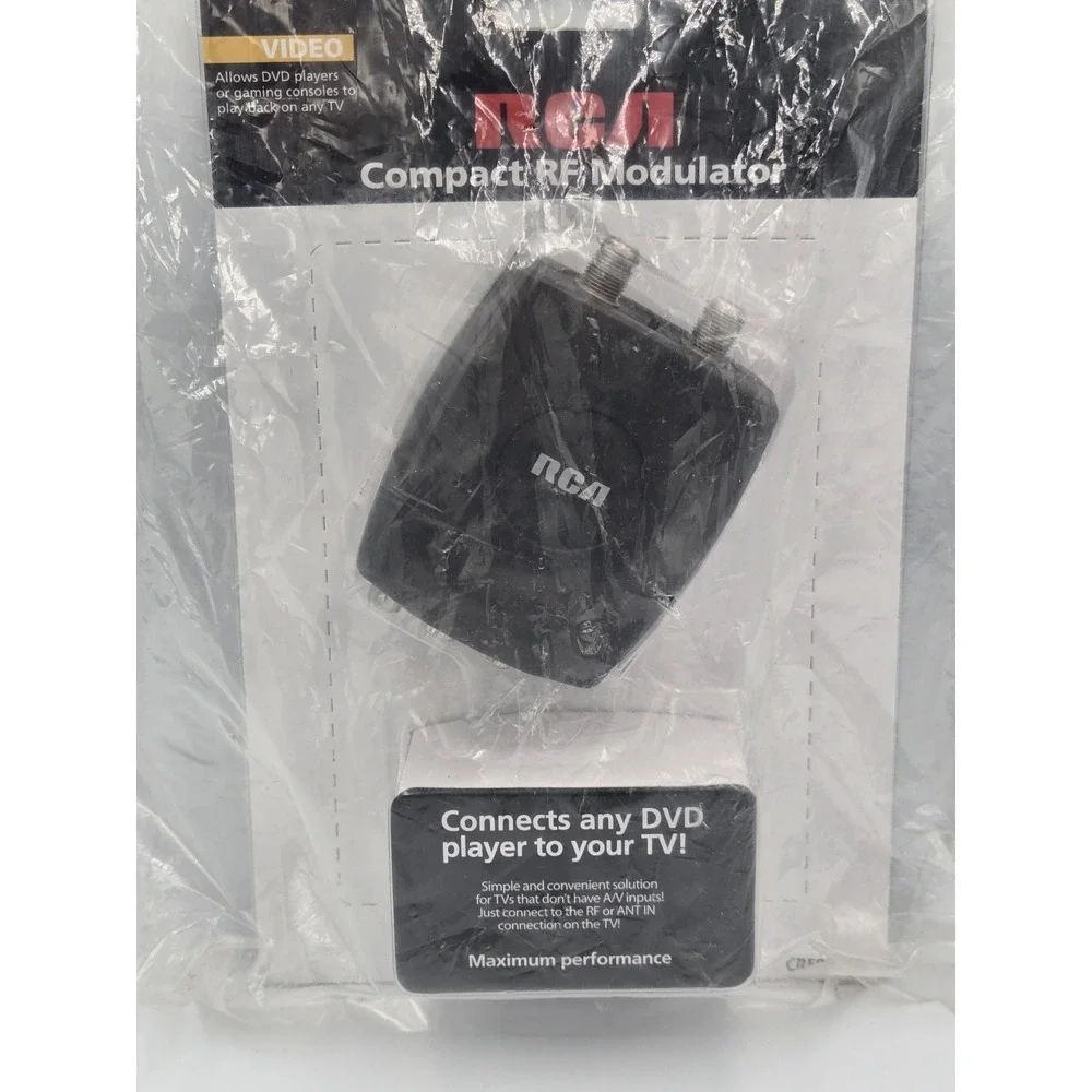 RCA Compact RF Modulator Allows DVD Player Or Gaming Consoles To Connect‎ To TV